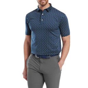 FootJoy Men's Flower Bud Foulard Lisle Polo | Navy