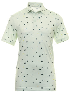 Adidas Junior Golf Printed Polo | Linen Green