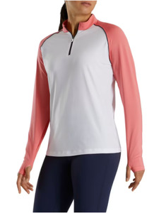 FootJoy Women's Sun Protection Shirt | White/Coral