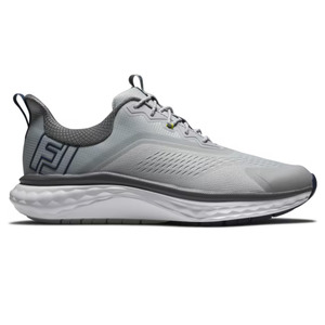 Golf Shoes: FootJoy 2025 Quantum Textile Men's Golf Shoes | Grey/White/Blue