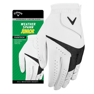 Golf Gloves: Callaway Weather Spann Junior Golf Glove | White