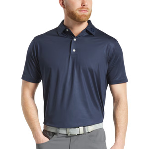 FootJoy Tonal Dot Print Lisle Men's Polo | Navy
