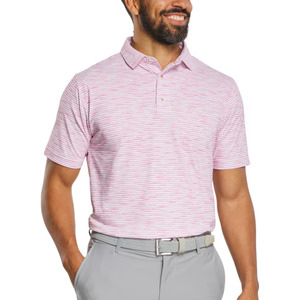 FootJoy Broken Stripe Print Pique Men's Polo | White/Magenta