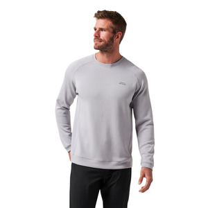 Golf Pullovers: TravisMathew Fibercloud Crew Men’s Pullover | Sleet Grey