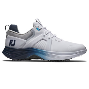 Golf Shoes: FootJoy 2025 HyperFlex Carbon Spiked Men's Golf Shoes | White/Navy