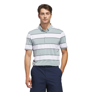 Golf Polos: Adidas Ultimate365+ Jumbo Stripe Climacool Men's Polo Shirt | Wonder Sage/White
