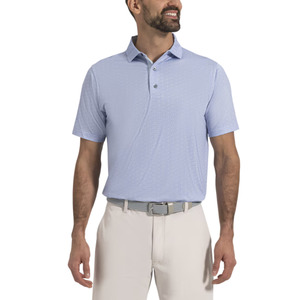 Golf Pullovers: FootJoy Tee Time Lisle Men's Polo | Periwinkle/Ice Water