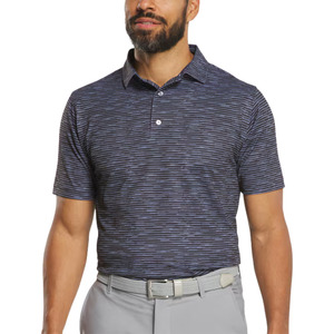 FootJoy Broken Stripe Print Pique Men's Polo | Black Periwinkle