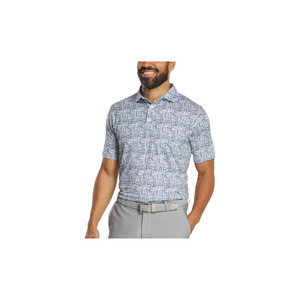 FootJoy Tweed Print Lisle Men's Polo | White/Navy