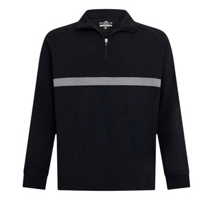 Golf Pullovers: Sporte Leisure Baseline ¼ Zip Men's Pullover | Black/Grey