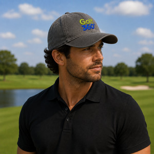 Golf 360 38° South Cotton Golf Cap | Charcoal