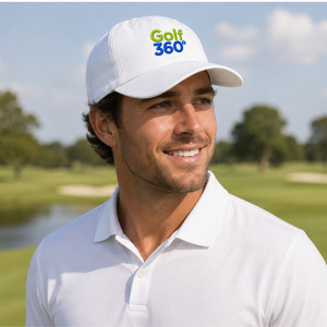 Golf 360 38° South Cotton Golf Cap | White