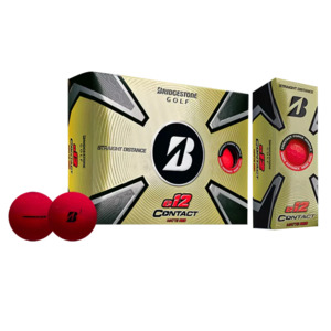 Bridgestone e12 Contact Matte Golf Balls | Red