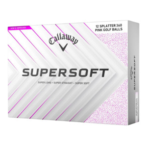 Callaway 2025 Supersoft Splatter Golf Balls | Pink