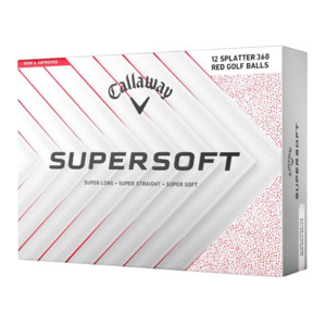 Callaway 2025 Supersoft Splatter Golf Balls | Red