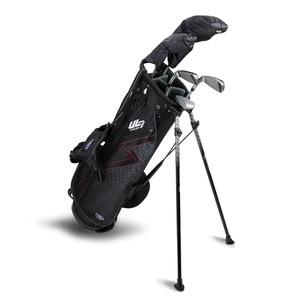 Golf Sets: U.S. Kids UL7 60 5-Club Stand Golf Set | Black/Maroon