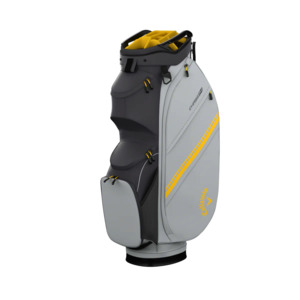 Callaway 2025 Chase 14 Cart Bag | Charcoal/Silver/GoldenRod
