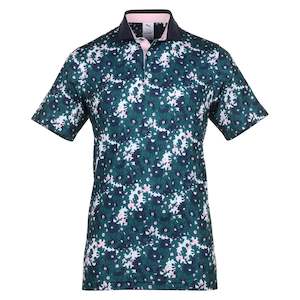 Apparel: Puma Golf x Arnold Palmer Floral Shirt - Cold Green