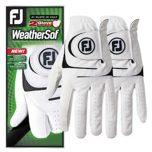 Golf Gloves: FootJoy Weathersof MLH Regular 2 Pack