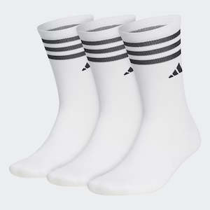 Adidas: Adidas Crew Golf Socks 3 Pairs - White