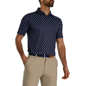 FootJoy Flower Foulard Lisle Self Collar Polo
