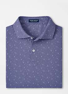 Peter Millar Harmon Geo Performance Jersey Polo - Lavender Fog