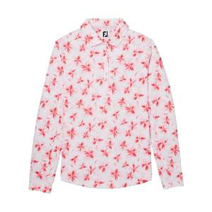 Footjoy: FootJoy Womens  Floral Sun Shirt - Pink / Red