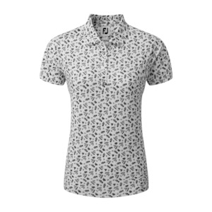 Footjoy Polos: FootJoy Women's Floral Print Lisle Polo