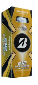 Bridgestone Golf Balls 1: Bridgestone e12 Straight Golf Balls Sleeve - White
