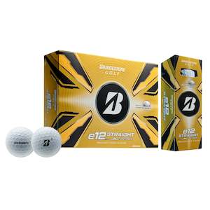 Bridgestone e12 Straight Golf Balls Dozen- White