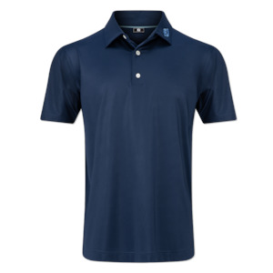 FootJoy Men`s Tonal Dot Print Lisle Golf Polo