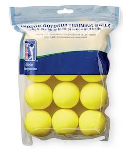 PGA Tour Yellow Foam Balls - 12pkt