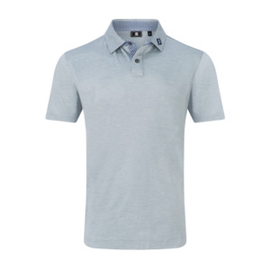 Footjoy Golf: FootJoy Men's Heather Lisle Polo - Grey/Lattice