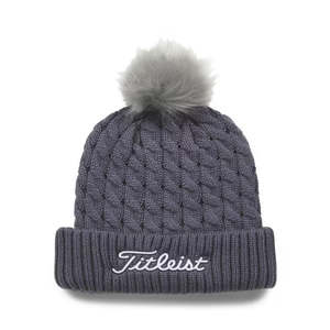 Titleist Cable Knit Pom Pom Beanie - Wash Indigo/White