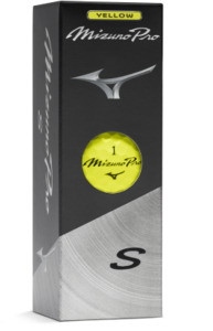 Mizuno: Mizuno Pro S Yellow Golf Balls - Sleeve