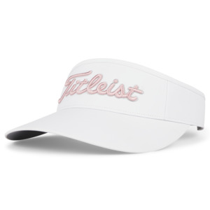 Titleist: Titleist Ladies Sundrop Visor - White/Soft Pink