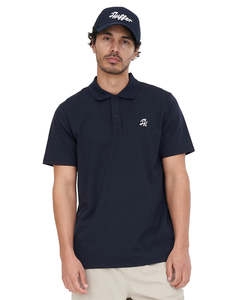 Golf Polos: Huffer Golf Men's Tech Classic Polo - Navy