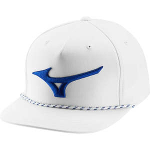 Mizuno: Mizuno Runbird Rope Snapback Cap - White