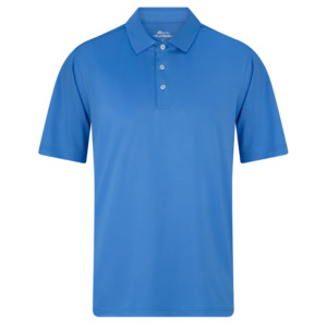 Golf Polos: 38 South Polo Men's Platinum Solid - Regatta Blue