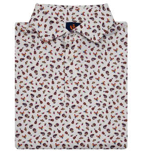 Donald Ross Men's Day Of The Dead Polo - White/Multi