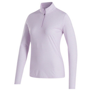 Footjoy Golf: FootJoy Ladies Quarter-Zip Sun Protection Shirt - White / Orchid