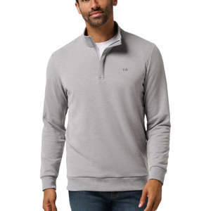 TravisMathew Cloud Quarter Zip 2.0 - Heather Medium Grey