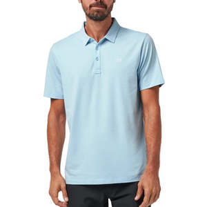 Travismathew Golf: TravisMathew The Heater Polo - Heather Dream Blue