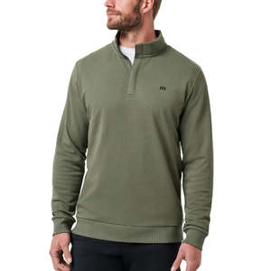 TravisMathew Cloud Quarter Zip 2.0 - Dark Olive