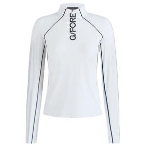 Golf Pullovers: G/Fore Ladies Contrast Silky Tech Quarter Zip Pullover
