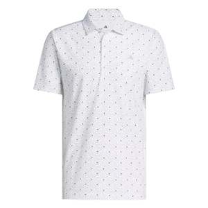 Adidas Ultimate365+ Soft Print Polo - White/Wonder Sage