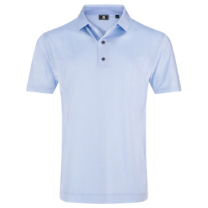 Footjoy Golf: FootJoy Circle Foulard Lisle Polo - Periwinkle/Ice Water