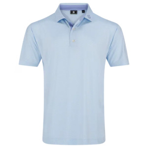 FootJoy Deco Diamond Print Polo - Periwinkle/Ice Water