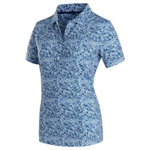 FootJoy Ladies Short Sleeve Polo Shirt - Navy/Floral