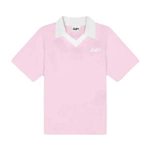 Golf Polos: Huffer Womens Birdie SS Polo Par 97 Petal